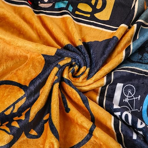 Miniatura 5 de Manta suave de ciclismo para sofá cama, acogedora manta de franela de forro polar para niños y adultos, regalos de ciclismo para hombres y mujeres,