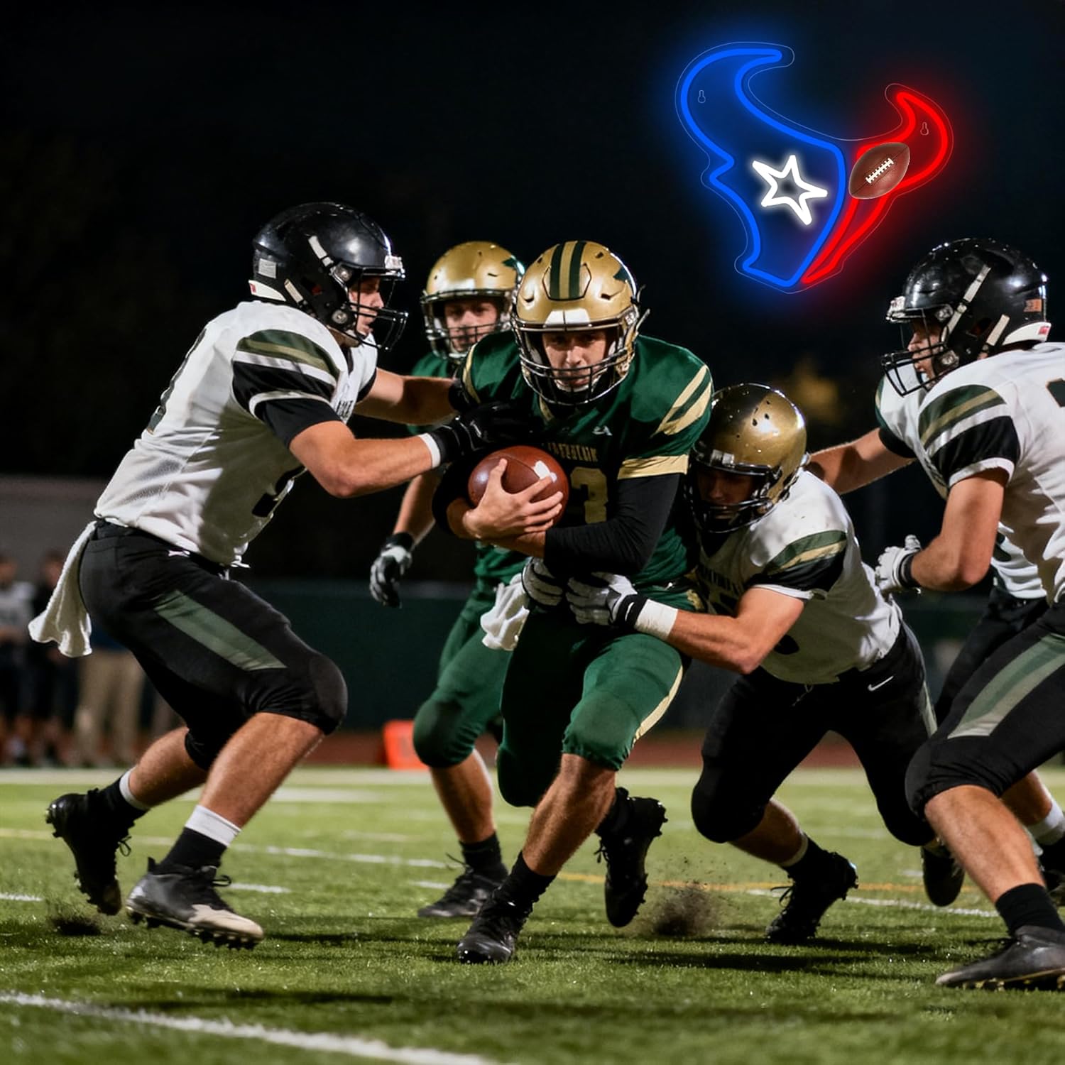 Football Neon Sign for Wall Decor Football Neon Light for Man Cave Game Room Team Logo Light Up Sign for Bedroom Bar Garage Party Decor Birthday Gifts for Men Size 13.4 * 12.3In(TWD159) - Image 6