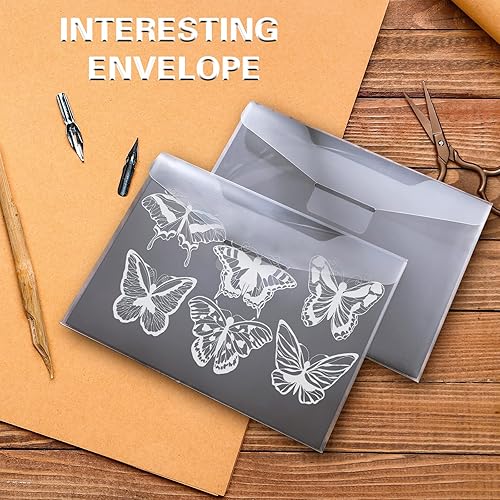 Miniatura 5 de 48 bolsas de almacenamiento de sellos y troqueles a granel y hoja magnética de goma, bolsillos de almacenamiento resellables transparentes, para