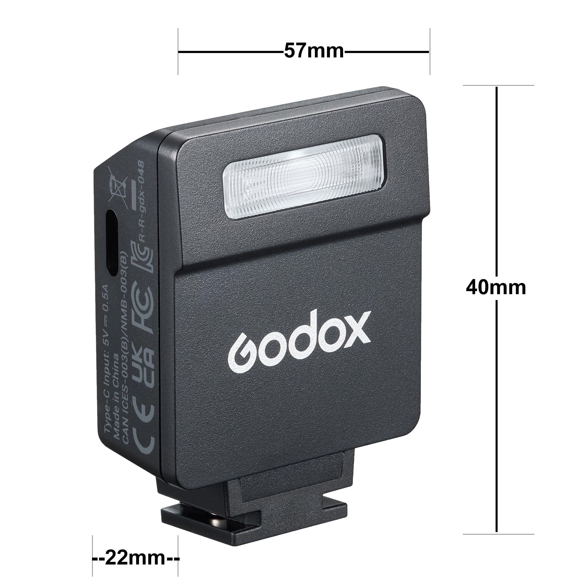 Flash Godox IM22 Mini Speedlite 5 Niveaux - Compatible Canon Sony Nikon Fujifilm