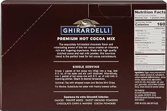 Ghirardelli Premium Hot Cocoa Envelopes, Rich chocolate, 22.7 Ounce (Pack of 15)