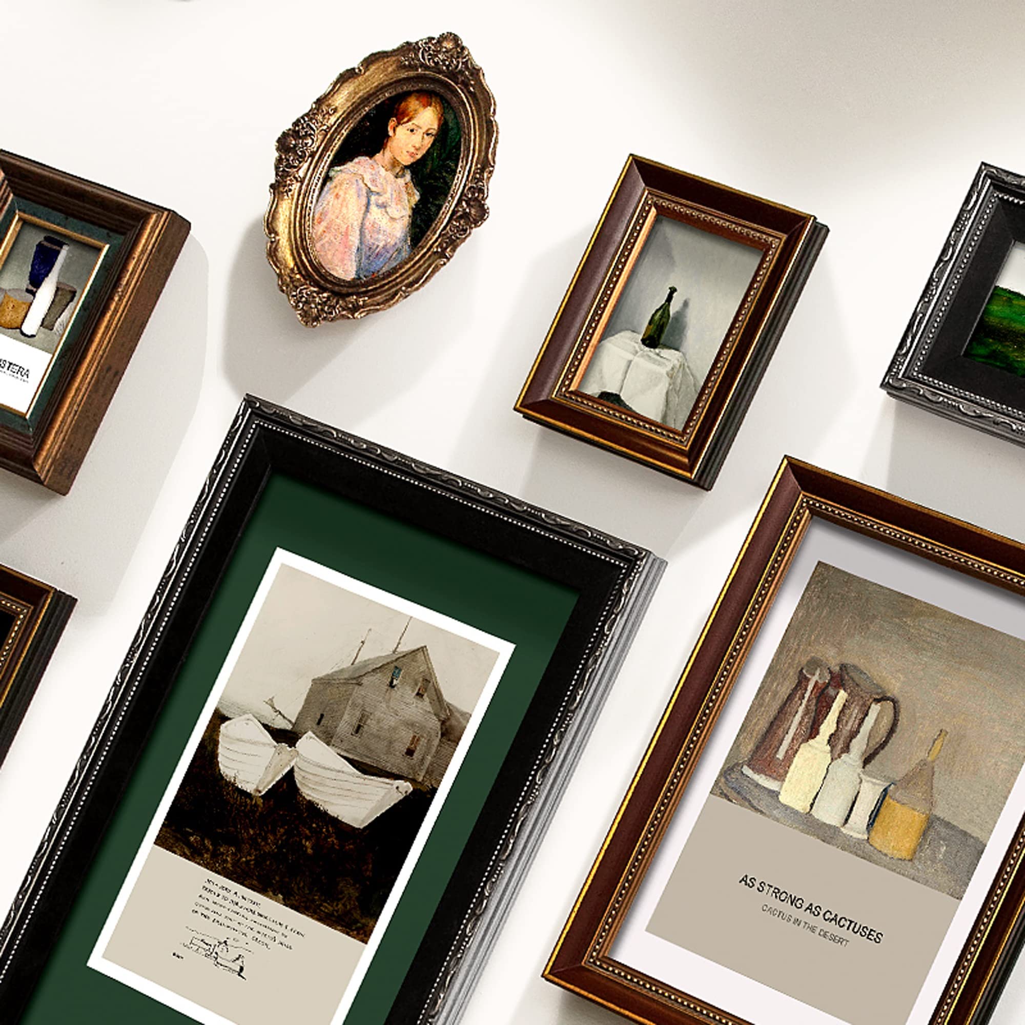 Cornice Portafoto In Legno Rustico Doppia 12,7x17,8 Cm – Shabby Chic Da Tavolo Per 2 Foto