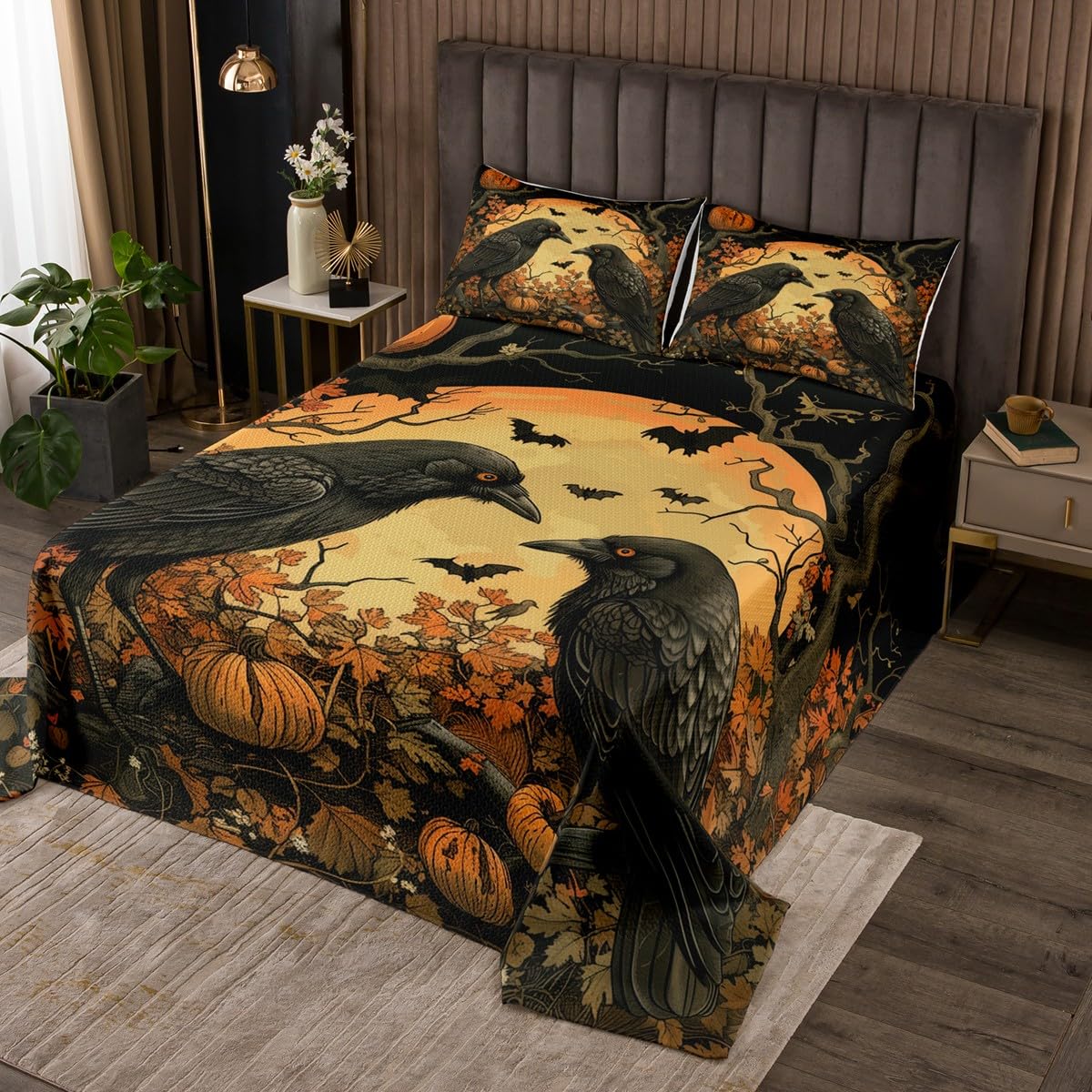 Couvre-lit pour enfants theme automne et nature pour cocooning et decoration de chambre