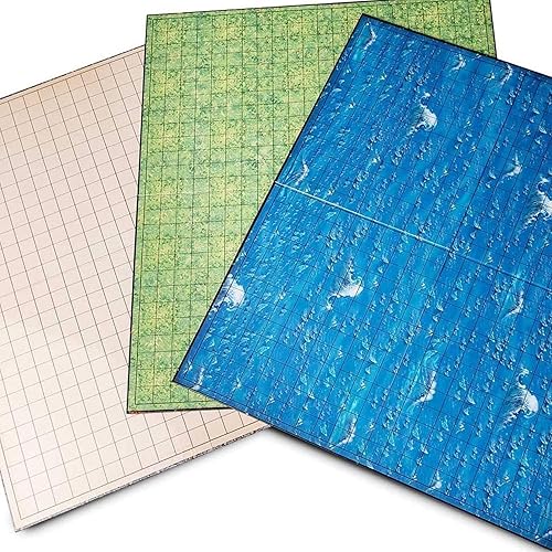 Miniatura 6 de Hexers Tapete de tablero de juego de roles, terrenos de cuadrícula cuadrada, 8 terrenos diferentes, compatible con Dungeons and Dragons DND