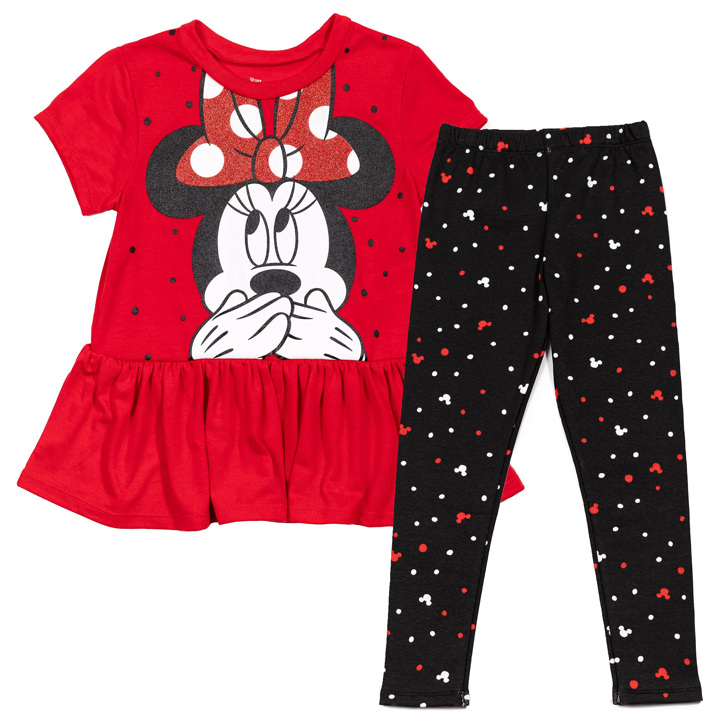 Disney Minnie Mouse Fashion Graphic T-Shirt & Leggings Set