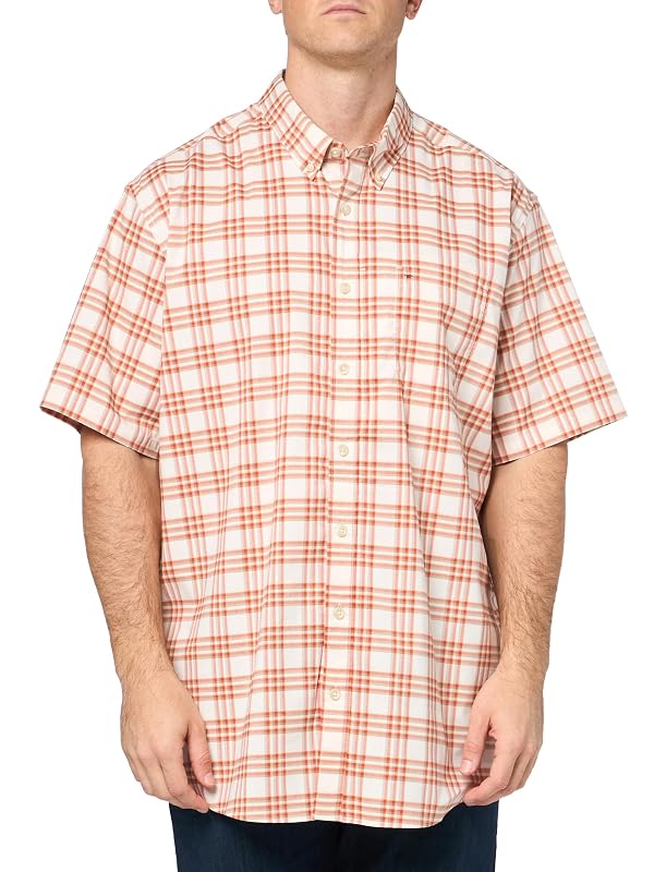 Eddie Bauer Men's Big & Tall Voyager Flex Short-Sleeve Shirt Terracotta 3X-Large, Tall by Eddie Bauer - Used condition - US$15.74