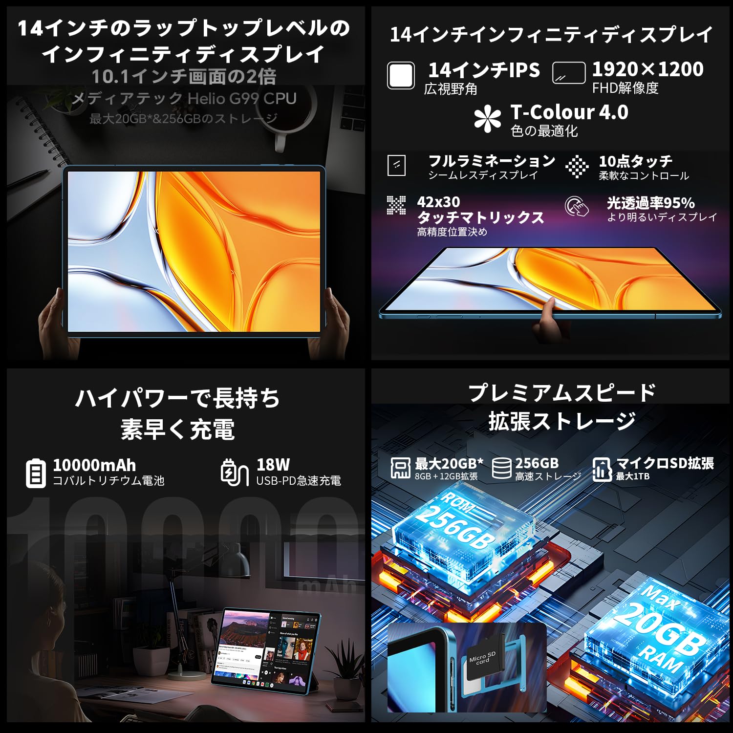 起動テスト済　14型ディスプレイAndroidタブレット　Teclast T70 Teclast T70 － でかい！なんと14インチサイズのAndroid