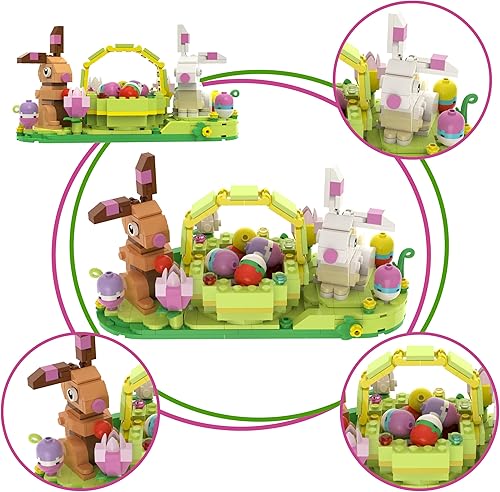 Miniatura 2 de Juego de bloques de construcción de árbol de Navidad, 542 piezas de bloques de construcción de Navidad con luz LED y cubierta antipolvo, adorno de