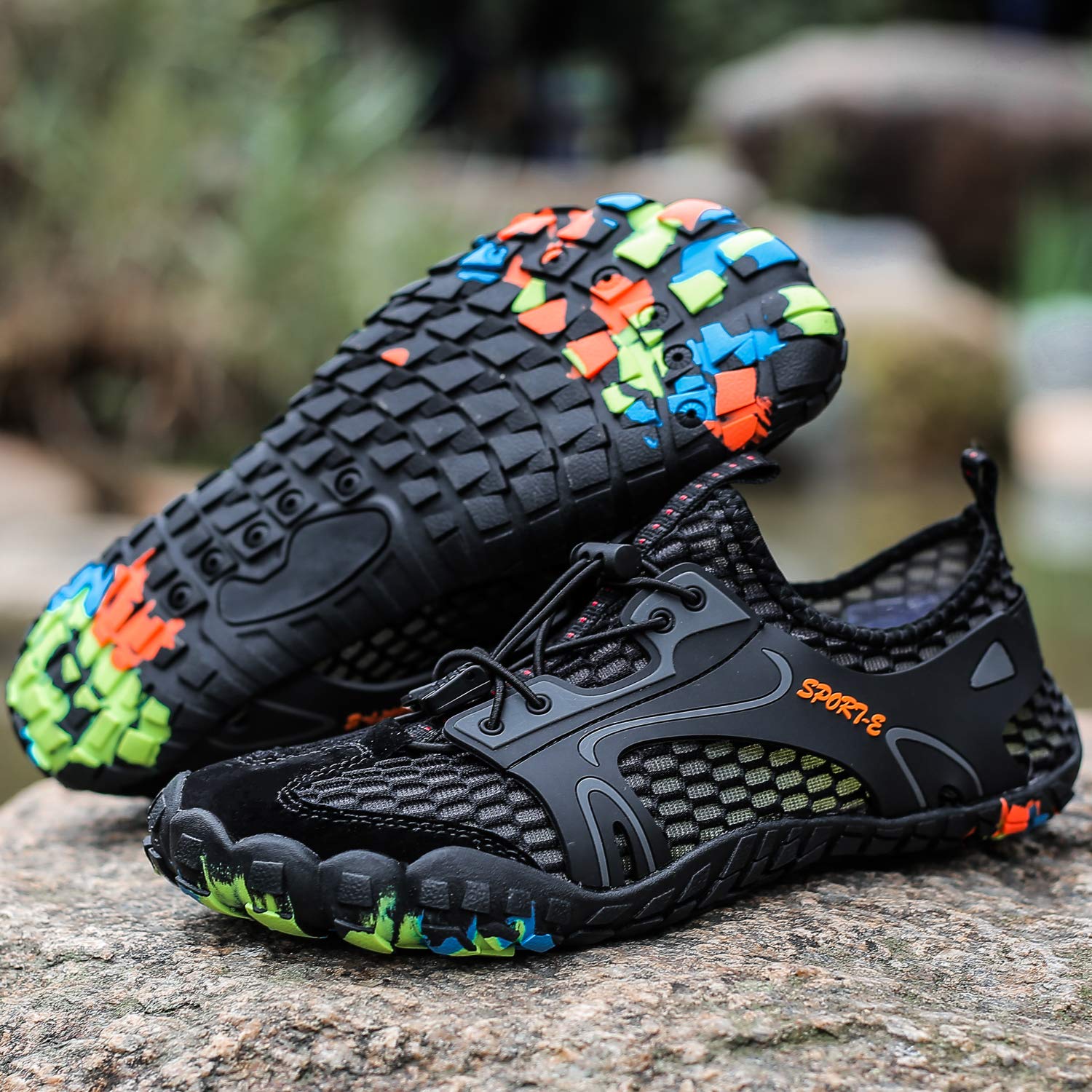 Sandalias Deportivas Trekking Hombres Verano Antideslizante Pescador Playa Zapatos Casuales Transpirable Zapatilla de Senderismo Deportes Montaña y Asfalto Zapatos para Correr Malla