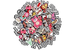 Jibbitz for Crocs Women Letters: 40 Pcs Sports Cartoon Charms, Clog Shoe Decoration