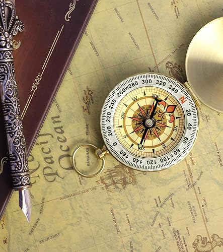 Miniatura 6 de Brújula de supervivencia de campamento que brilla en la oscuridad, brújula militar para senderismo, camping, mochileros, actividades al aire libre