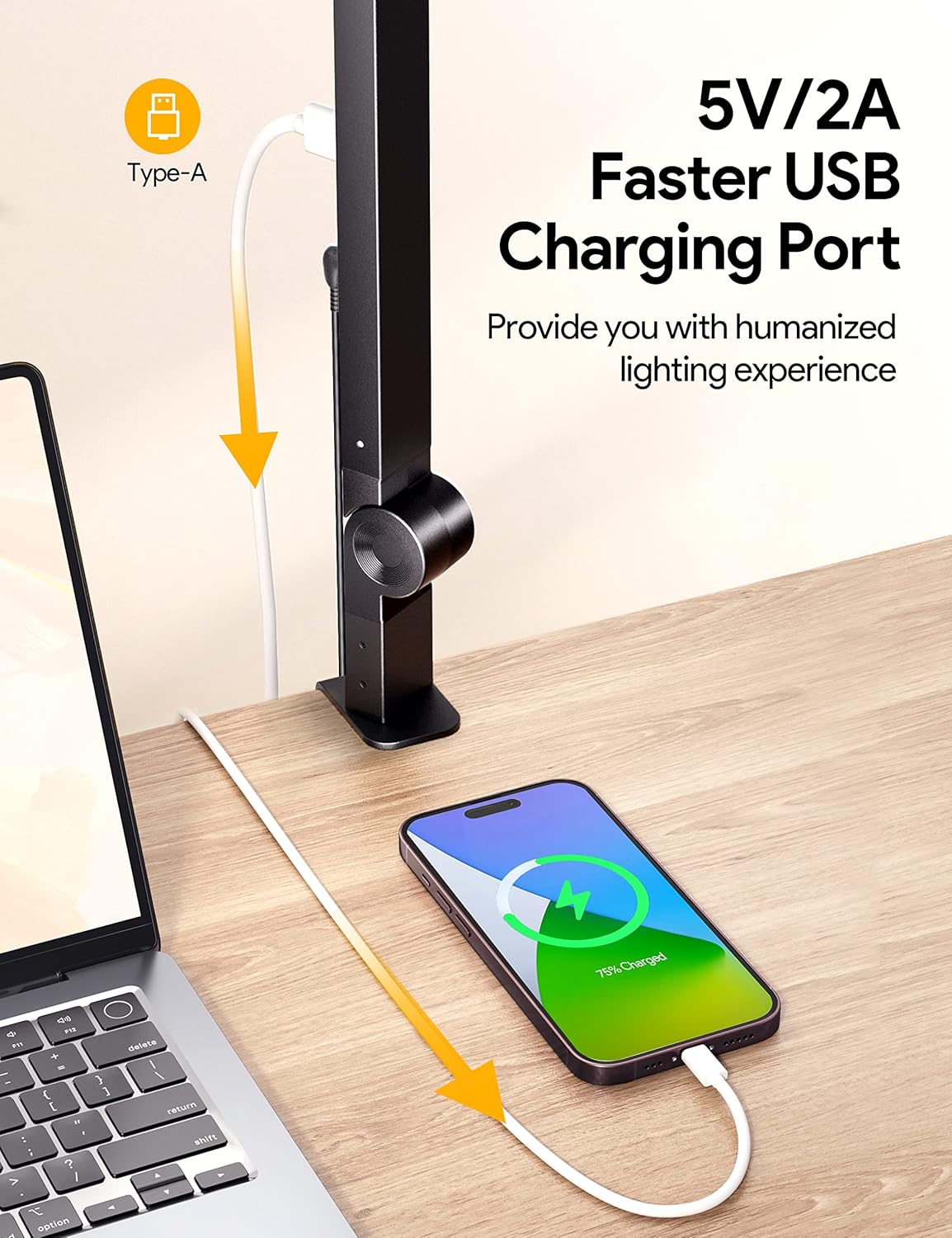 MediAcous LED Desk Lamp with Clamp, 20W 3 Lights Desk Light for Home Office, Flexible Swing Arm, Control Box, 4 Color Modes, 4 Brightness, Memory Function, Eye-Caring Clip on Lamp for Workbench
