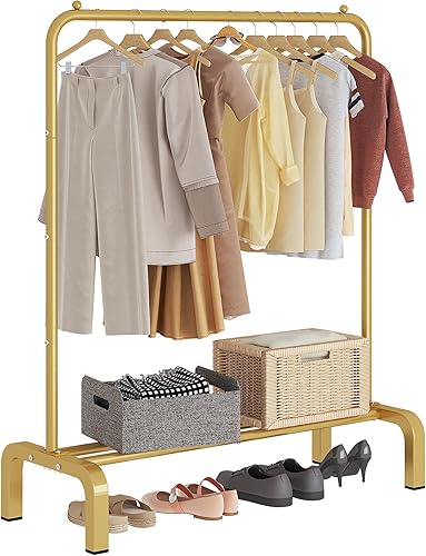 JIUYOTREE Perchero de ropa estándar con estantes de almacenamiento, organizador de ropa para colgar ropa, abrigo, chaqueta, camisa, suéter, jeans, disponible en Yaxa Guatemala