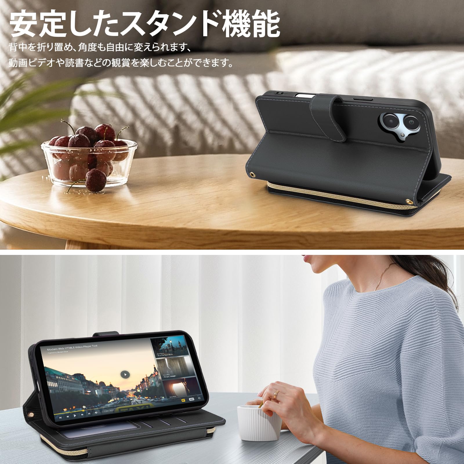 Amazon.co.jp: 【Succtopy】Galaxy A25 5G ケース 手帳型 ショルダー