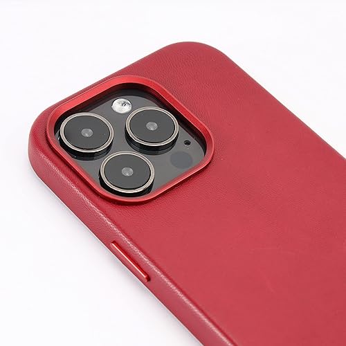 Miniatura 2 de Premium Natural Leather Wrapped case  Compatible with Strong Wireless Charging  13 pro max (Black)