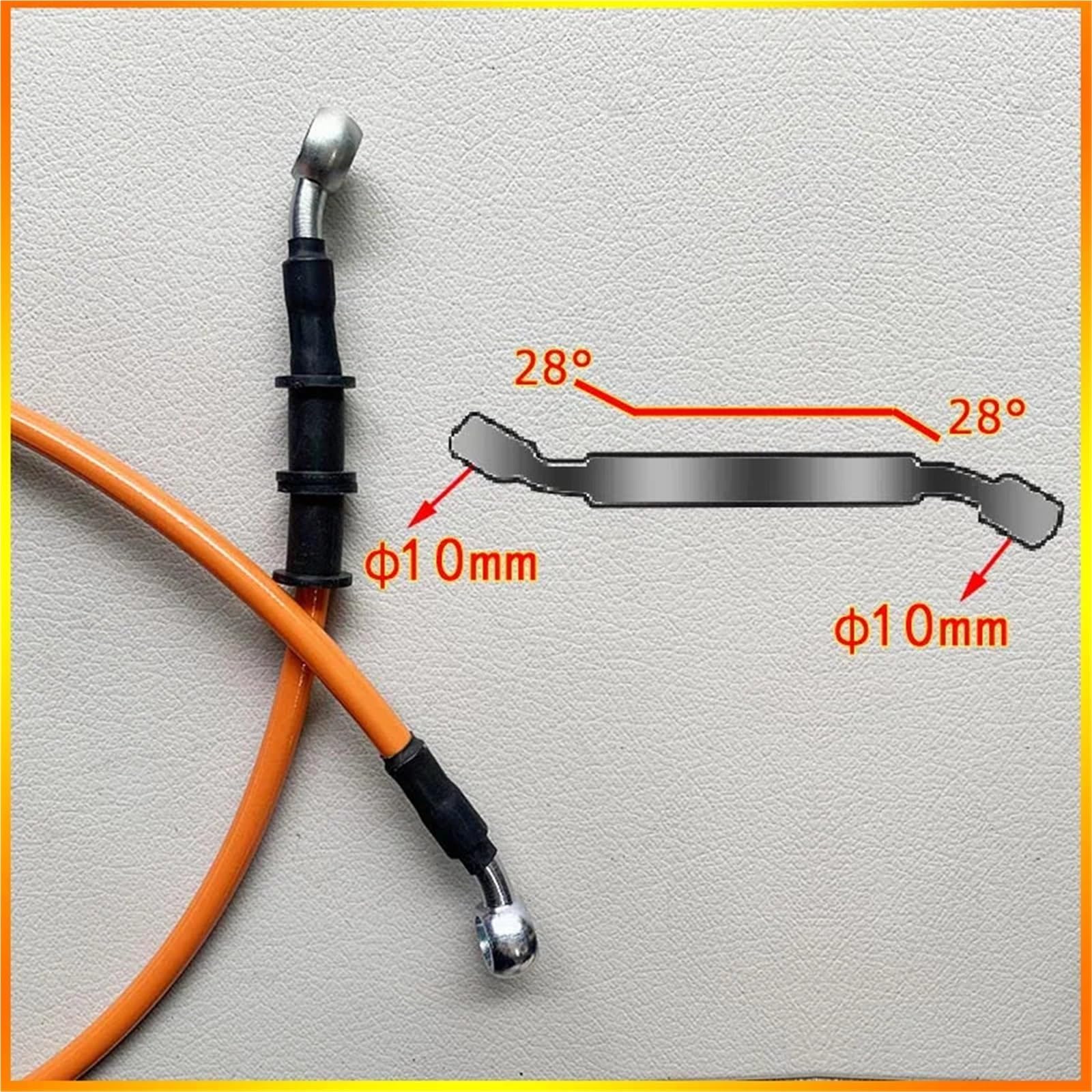 rura hamulcowa 90-130 cm uniwersalna linka hamulcowa 28° stalowa pleciona hydrauliczna chłodnica oleju sprzęgła motocykla terenowego(Black 90cm)