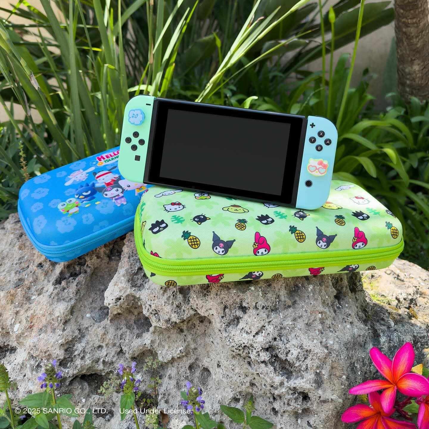 Sonix x Sanrio Carrying Case for Nintendo Switch 2, Switch 1, Lite, OLED, Protective Travel Case with Game Cartridge Storage | Hello Kitty Island Adventure AOP (Green) Switch 2 / Switch 1 Hello Kitty Island Adventure AOP