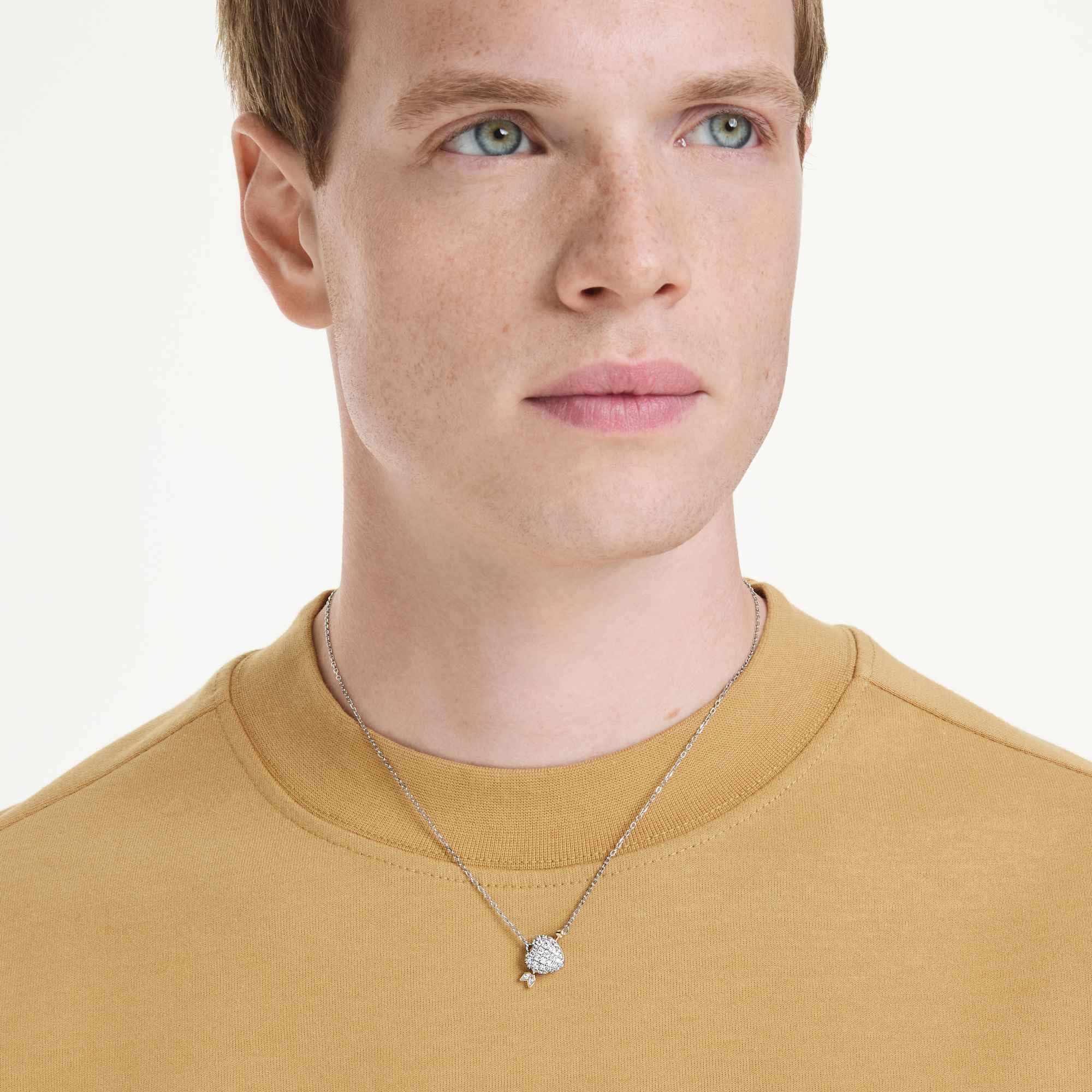 Swarovski Wisiorek Idyllia, Szlify różnorodne, Serce, Biały, Wykończenie z różnobarwnych metali
