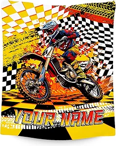Personalized Blanket for Boys, Dirt Bike Blanket for Kids Age 6-8, Custom Gifts with Name, Toddler Plush Throw, Cool Throw for Boys, 30"x40"