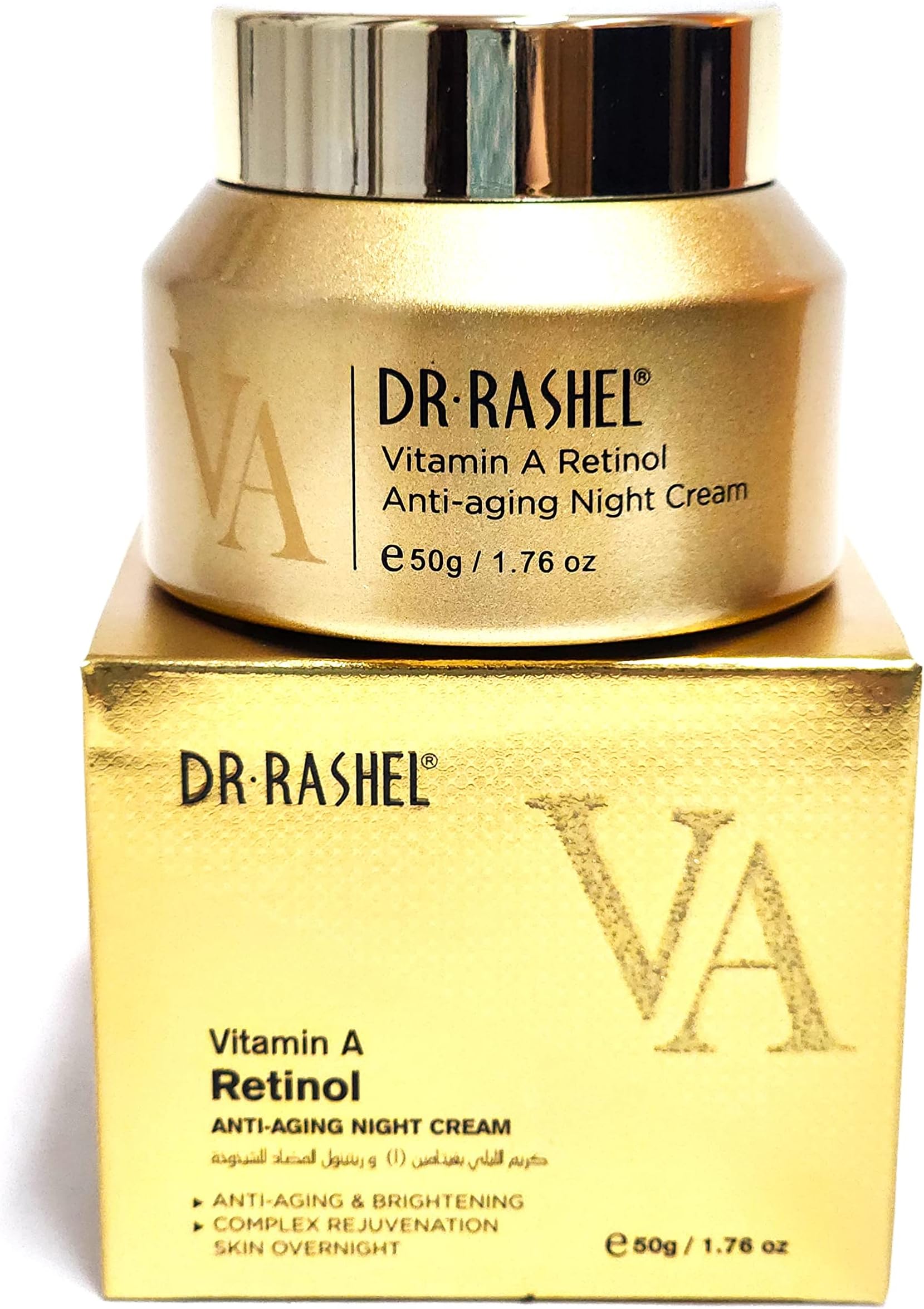 Dr Rashel Vitamin A Retinol Anti - Aging Night Cream, Lifting And Firming Skin, Reduce Fine Lines & Wrinkles - Size 1.76 oz