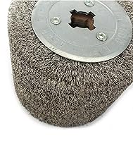 Vista 8 de SIGNI Rueda de trefilado de alambre de acero inoxidable para pulido de superficie de madera y metal Eliminación de óxido de pulido