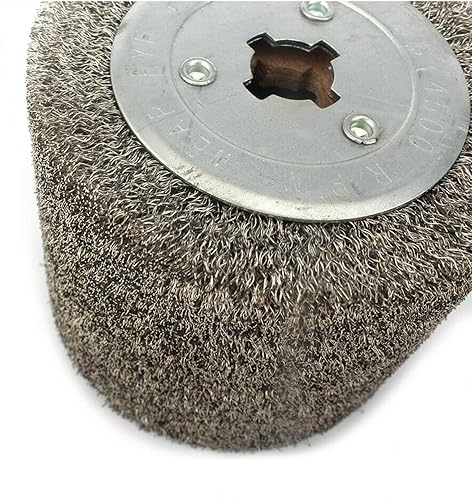 Miniatura 8 de SIGNI Rueda de trefilado de alambre de acero inoxidable para pulido de superficie de madera y metal Eliminación de óxido de pulido