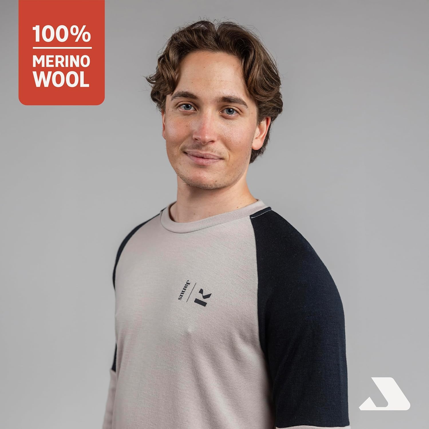 Janus Wool Kleveland 100% Merino Wool Crew Neck - Long-Sleeved - Winter Snowboarding Pullover - Soft & Comfortable