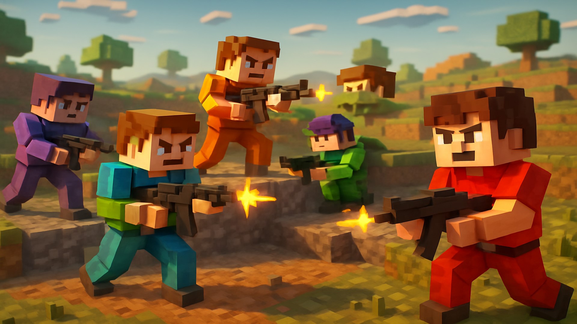 Block City Gun Fight 3D: Pixel Shooting Battle Game - App on Amazon ...