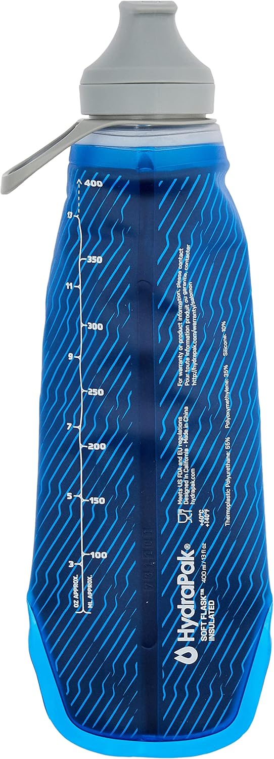 Salomon SOFT FLASK Running Hydration Accessories 400ml/13oz INSULATED 42, Clear Blue, NS