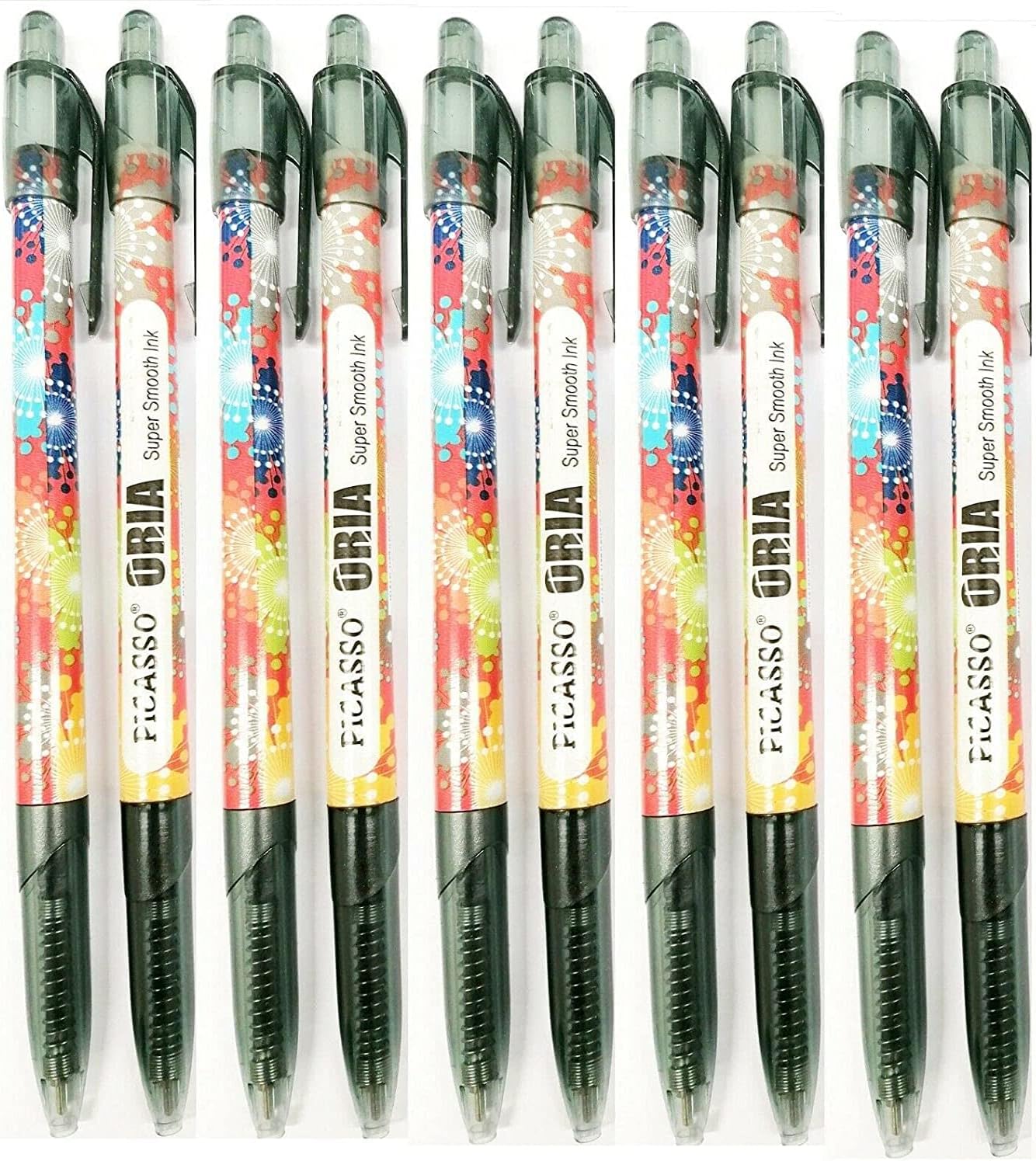 15 X PICASSO ORIA Retractable Ball Point Pen Black Ink 0.7 mm Point