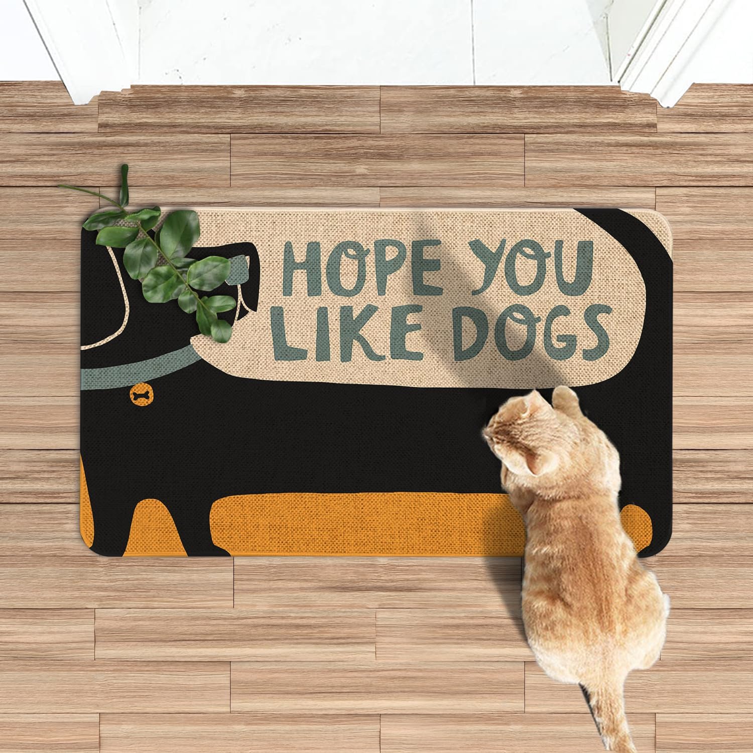 Roszwtit Dog Front Door Mat 30 X 17 Inch Hope You Like Dogs Doormat Indoor Outdoor Funny Floor Mat Non Slip Dog Decor Rubber Welcome Mats