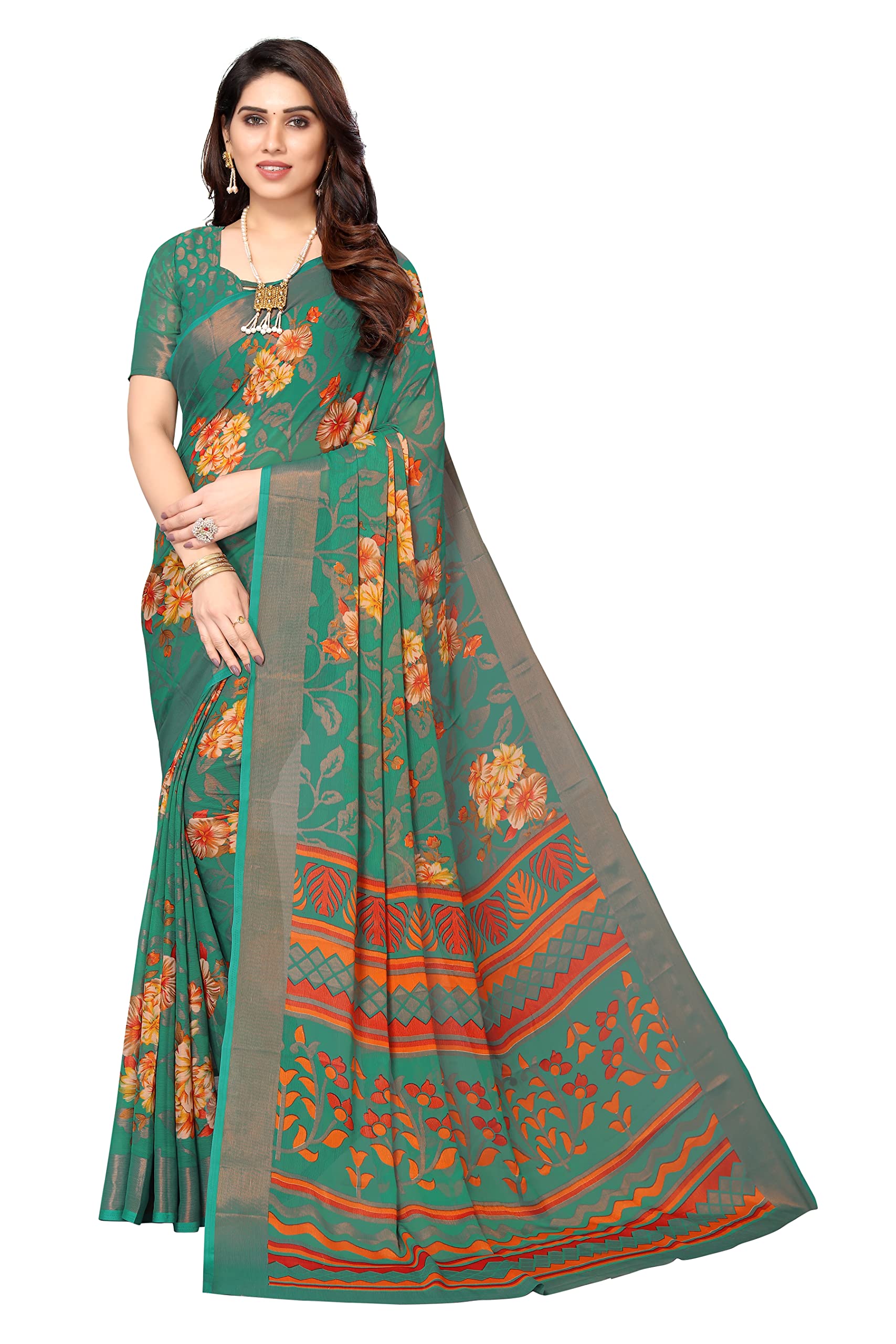 Winza DesignerPS Brasso Meetu_W Plain Chiffon Party wear sarees for women