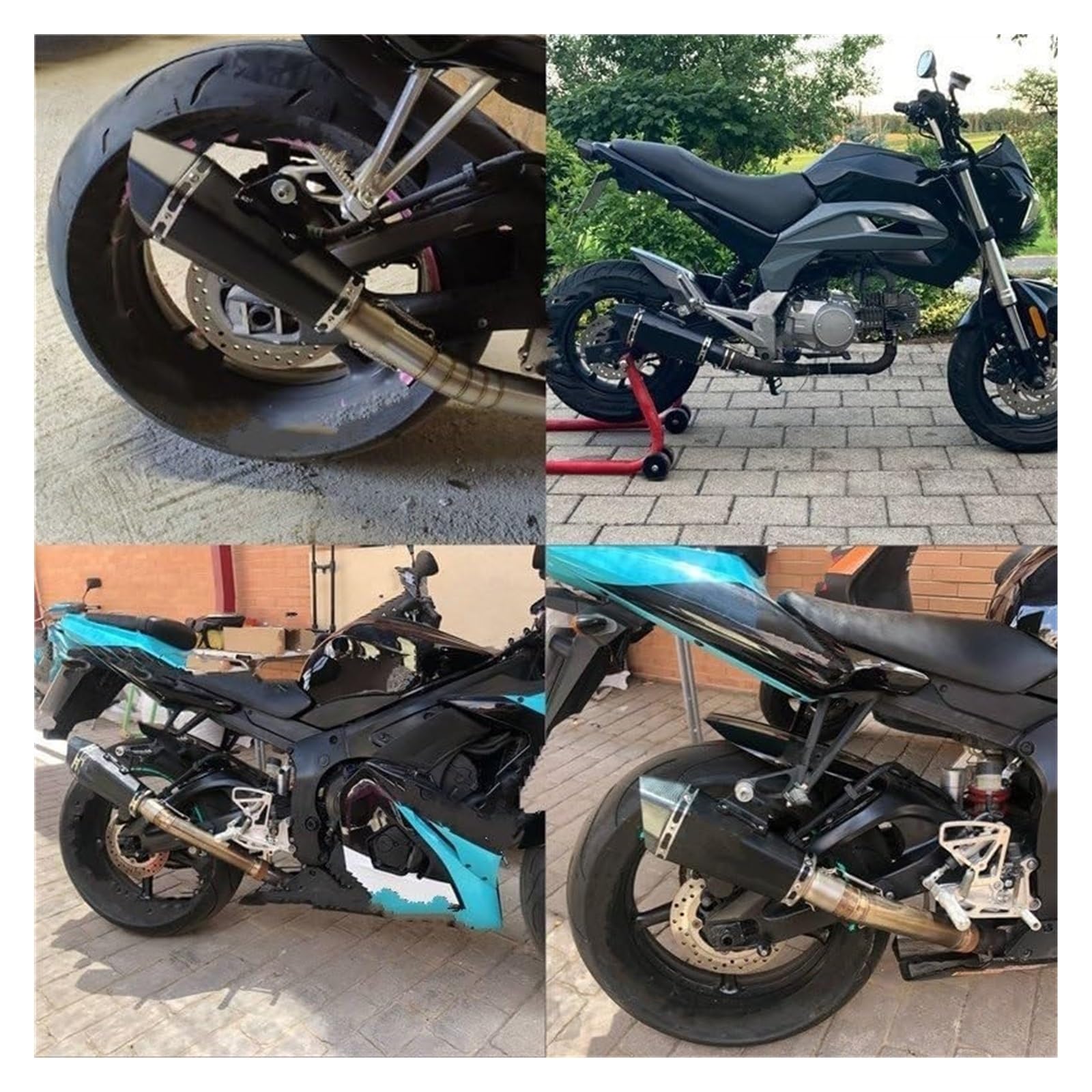 Amazon | 排気サイレンサーオー 用 Z900 ZX6R ZX10 ユニバーサル 36-51