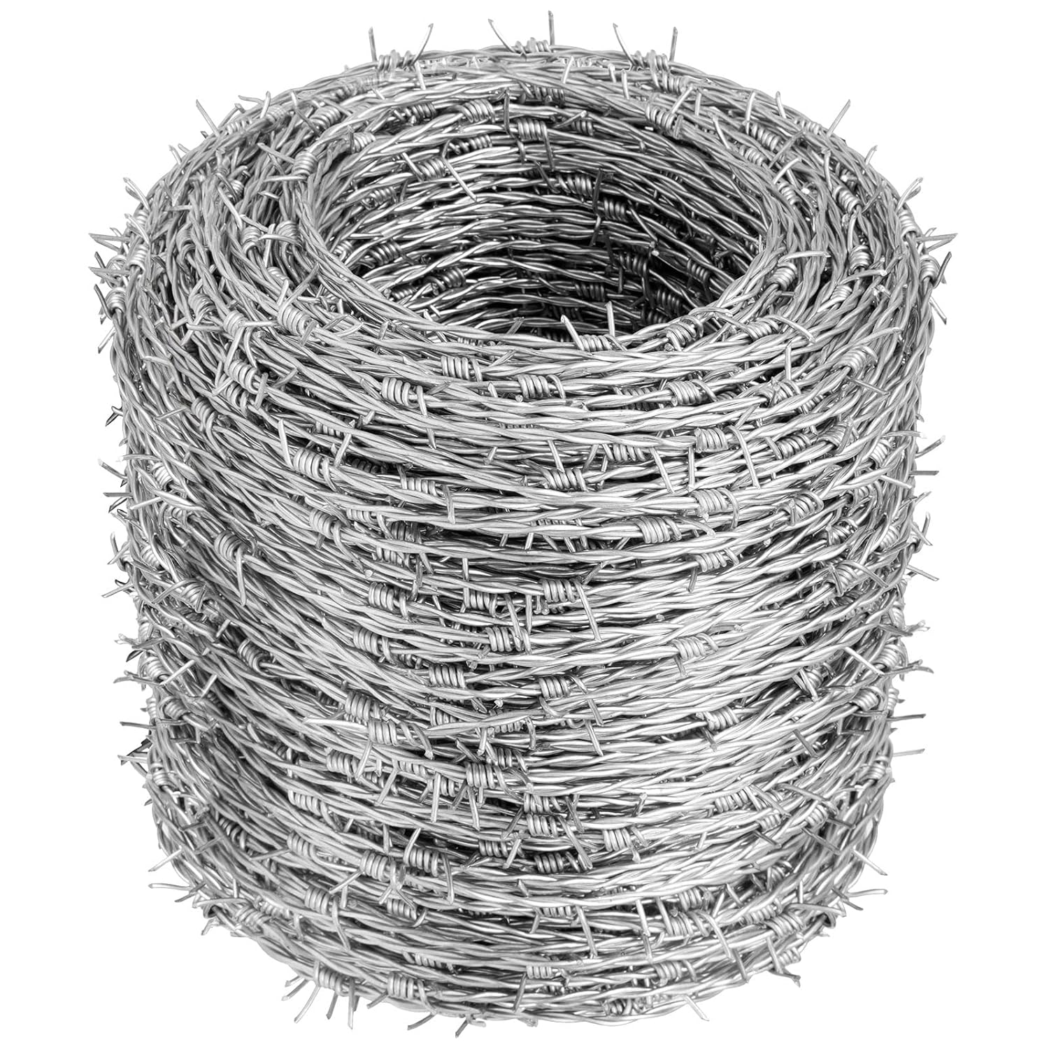 RYFT Barbed Wire 328FT, 4 Point 15Gauge Barbed Wire Fence, Useful Protection for Wall, Garden, Factory