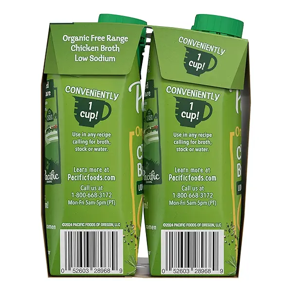 Pacific Foods, Organic Broth Chicken Low Sodium, 8 Ounce, 4 Pack 8