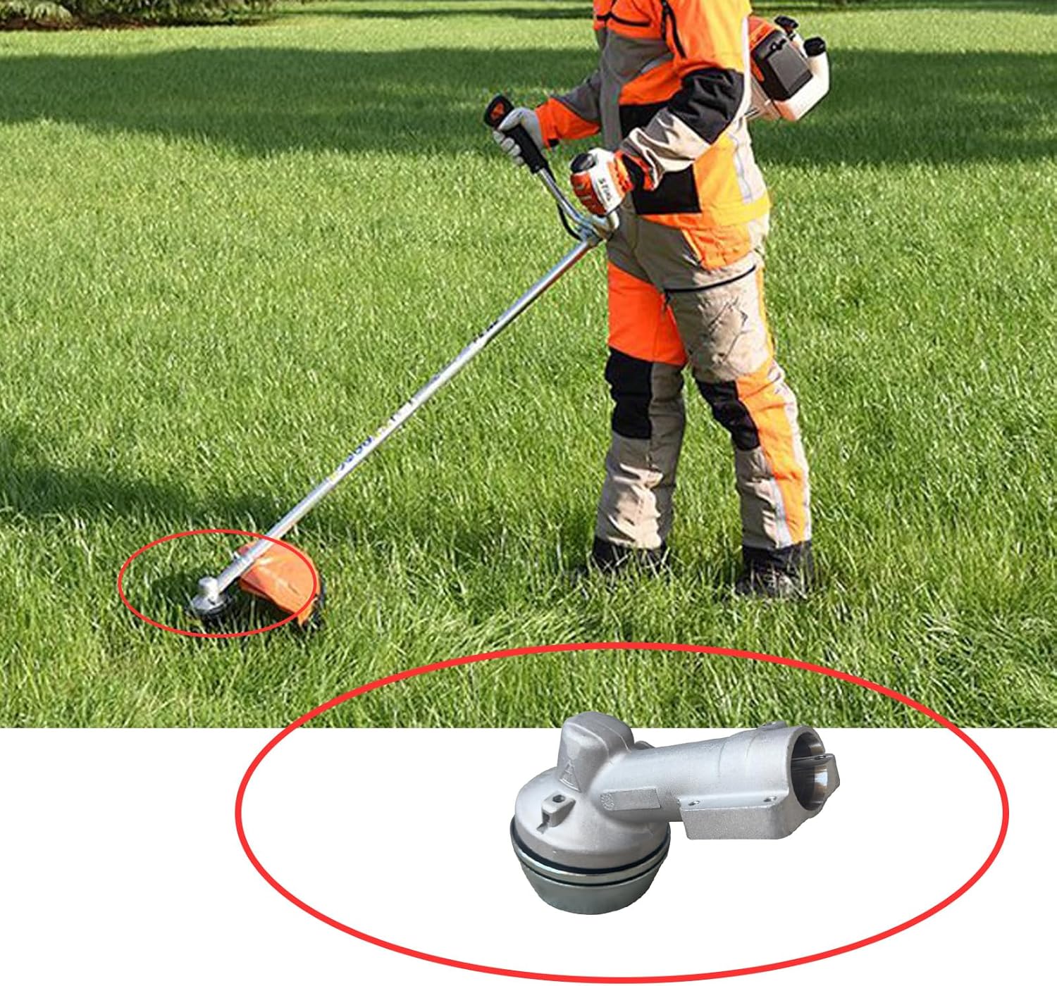 Replacement Parts,Gear Head/Gearbox/Gear Case Assemblies fits for stihl's FS56RCE FS70R FS91R FS94R FS111R FS131 FS120 FS120R String Trimmer and Bush Cutter(OEM NO,4180 640 0114)