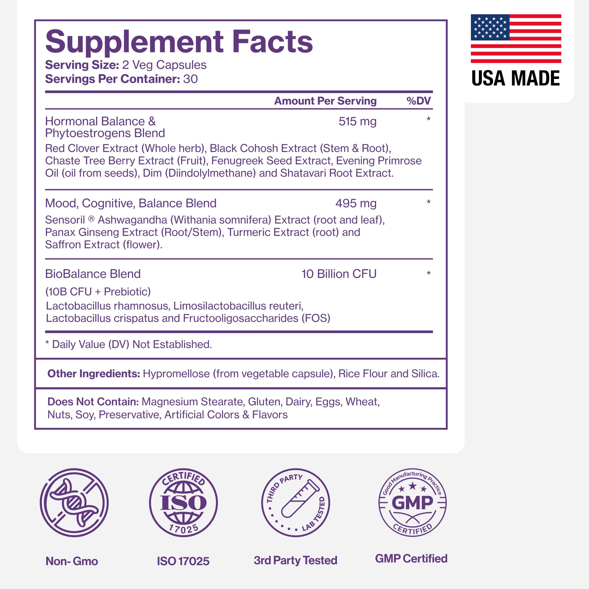 Menopause Supplements for Women, Hot Flashes & Night Sweats, 60 Count — Amazon image 7