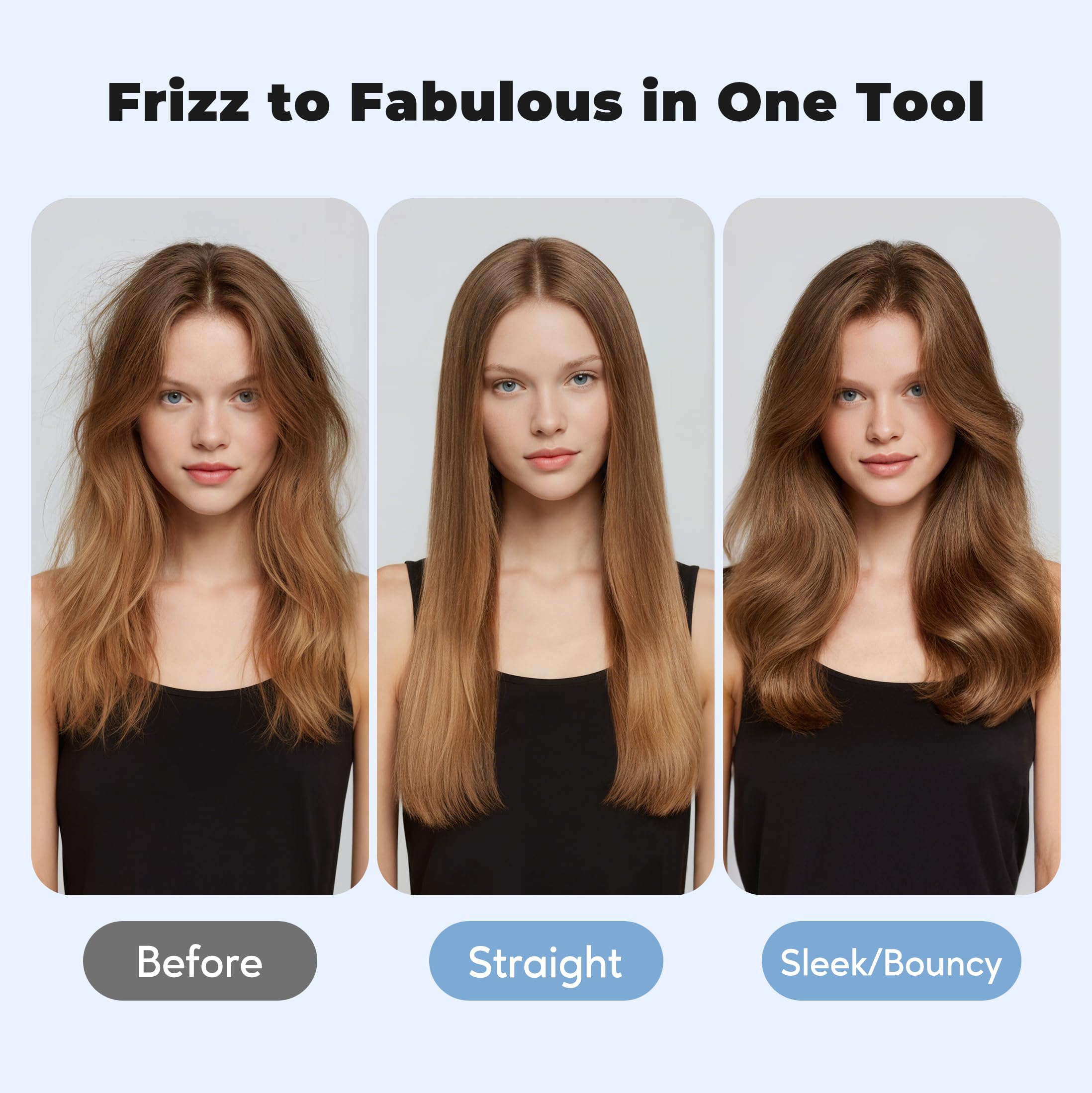 Farery Blue Heated Round Brush with Triple PTC Heating