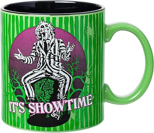 Miniatura 15 de Silver Buffalo IT Pennywise Clown "Time to Float" - Taza de cerámica para caravana, 20 onzas IT Pennywise,Beetlejuice aquí miente,Gusano de arena