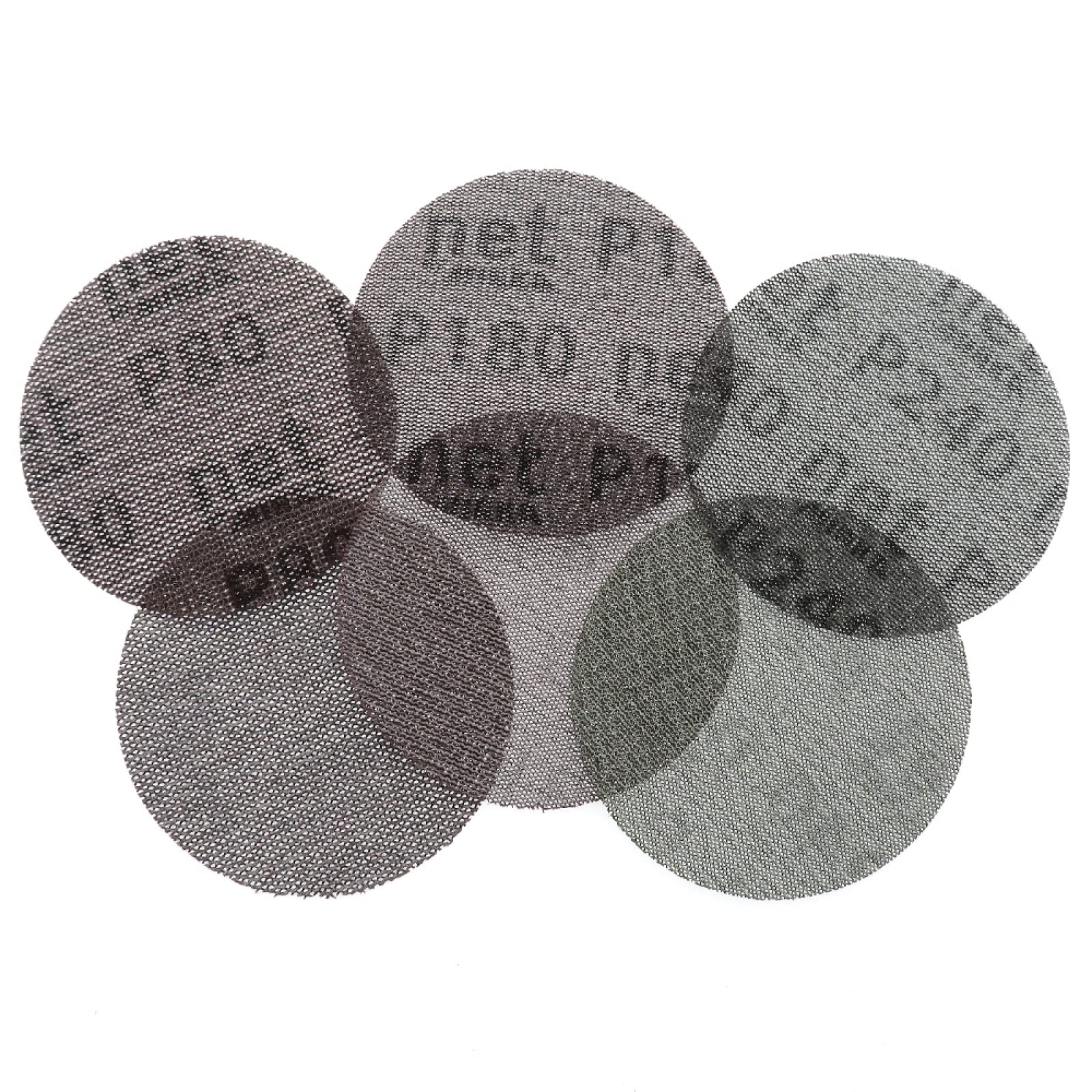 Hook and Loop Sandpaper disc, Mesh Sanding Discs Hook and Loop, 4 Inch, 50Pcs, Multiple Grits for Woodworking(180)