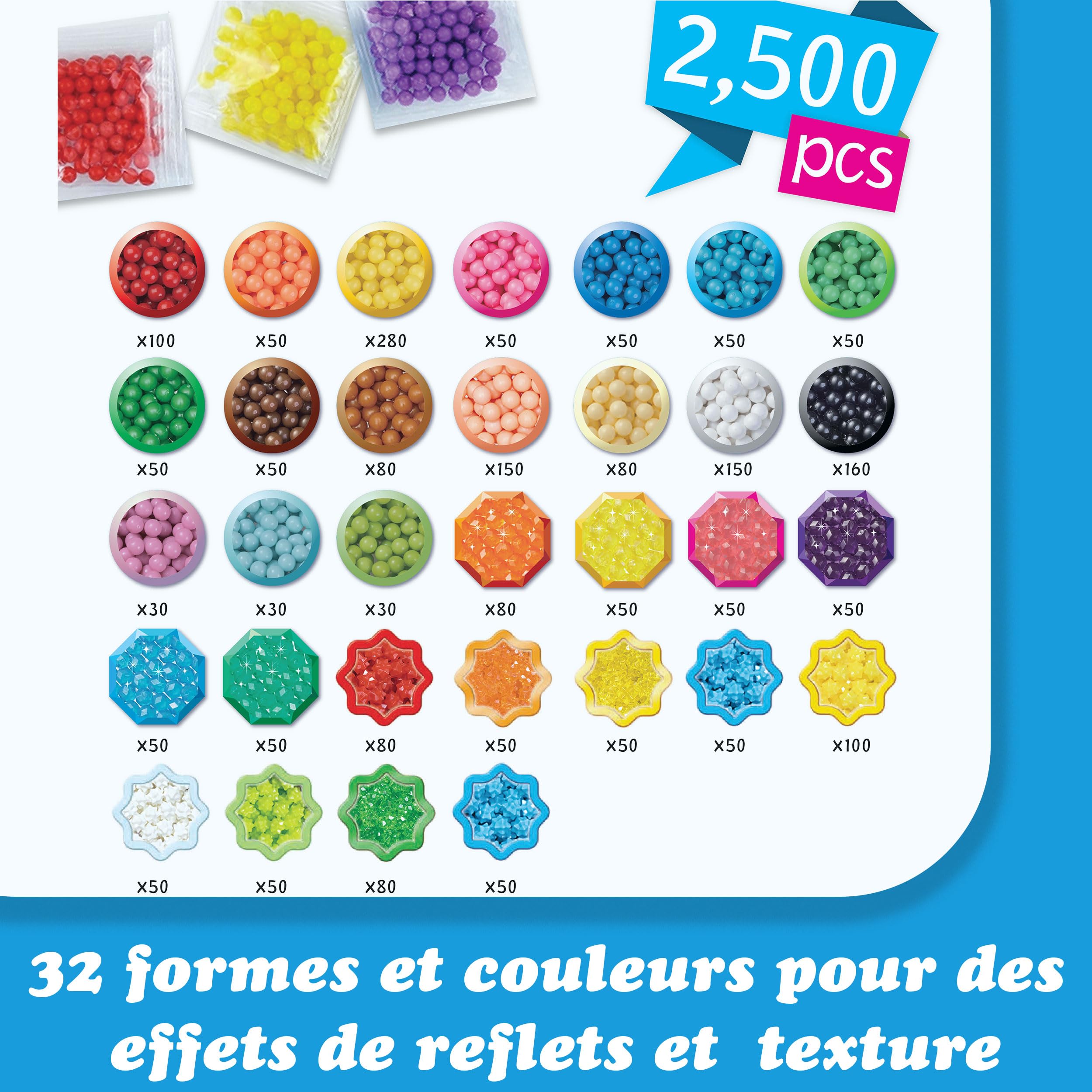 Aquabeads - La box Princesses Disney - Kit de loisirs créatifs - Activité manuelle enfants en toute autonomie - Coffret de perles qui collent avec de l'eau - Jouet enfant 4 ans et + - 31773