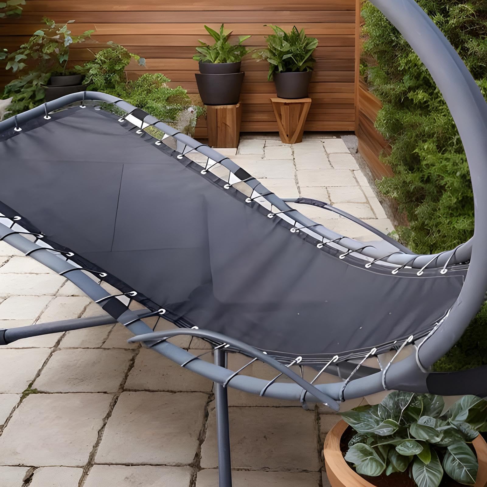 Copertura di ricambio per dondolo da giardino, in tessuto di poliestere resistente, confortevole baldacchino per panca da esterno, resistente alle intemperie, per balcone, patio, cortile