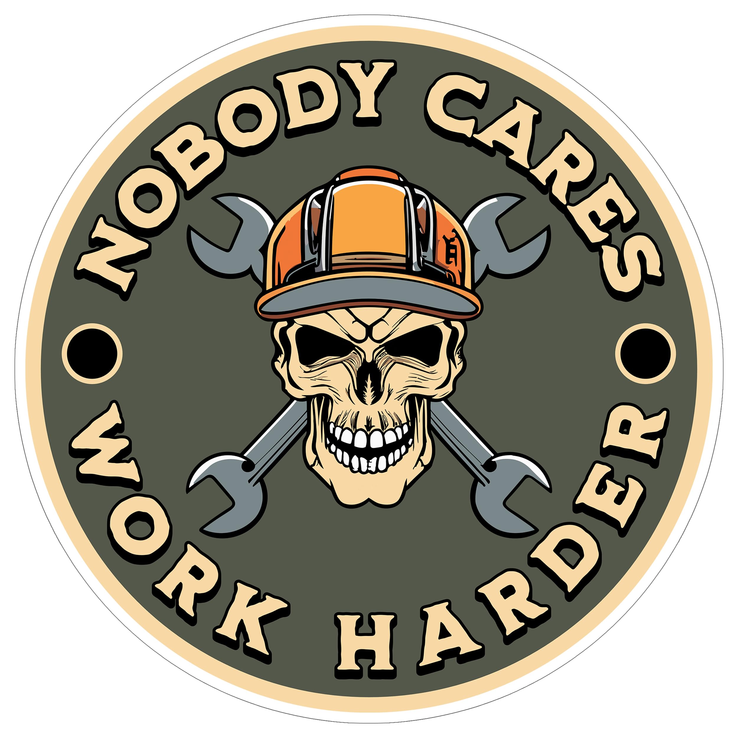 Nobody Cares Work Harder Sticker 4 Inch Motivational Fitness Gym - Waterproof Vinyl Decal for Laptop Water Bottle Car Tumbler - Durable Funny