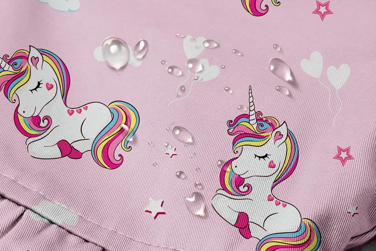 Betusline Girl's Hooded Rain Jackets Lightweight Print Waterproof Trench Coat Windbreaker Raincoats for Girls,2-14 Years - Image 7