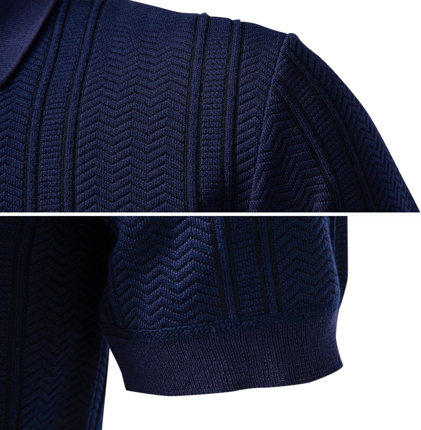 Mylldey Mens Polo Shirts Knit Short Sleeve Regular Fit Fashion Casual Men's T-Shirts