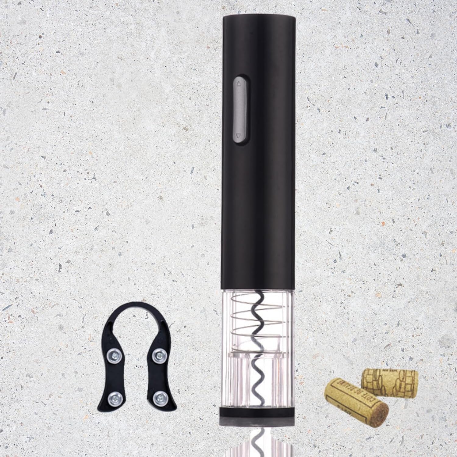 Electric Wine Opener Set, Automatic Corkscrew with Foil Cutter, Black, Battery-Powered, Premium Wine Bottle Opening Kit, Special Black