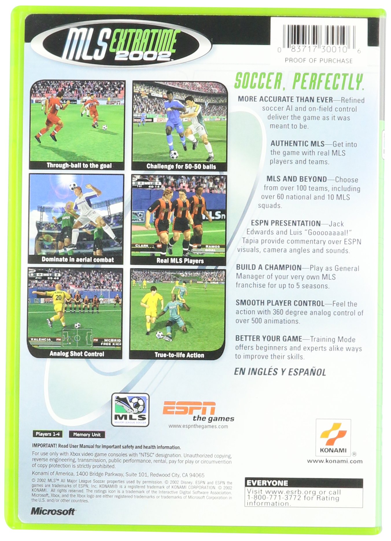 Amazon.com: ESPN MLS Extra Time 2002 - Xbox : Video Games