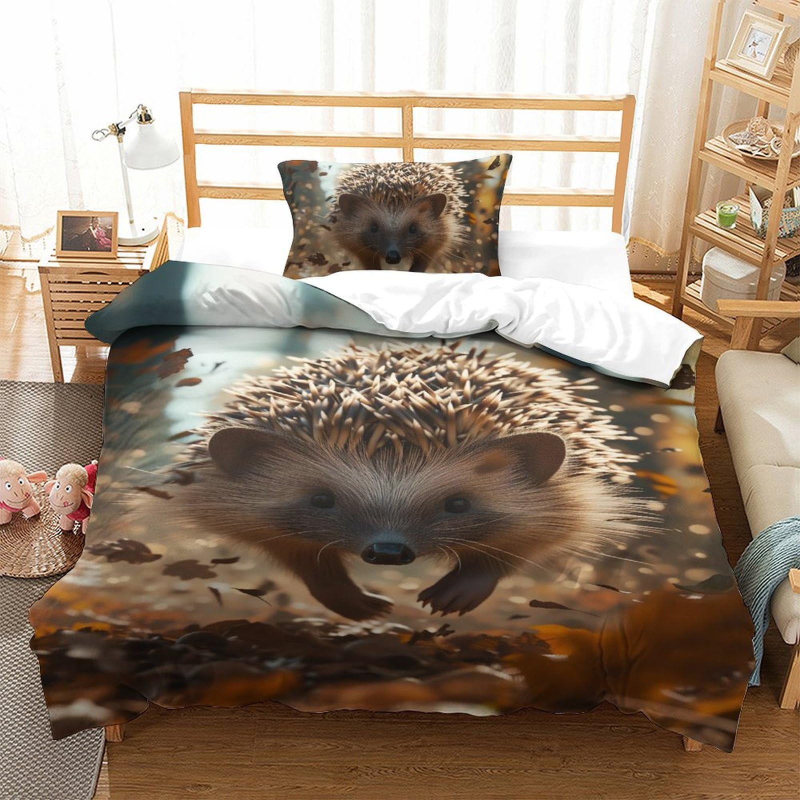 Housse de couette hérisson lit simple pour créer un cocon douillet dans la chambre des enfants