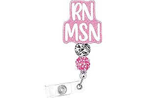 Plifal RN MSN Retractable Badge Reel with Clip
