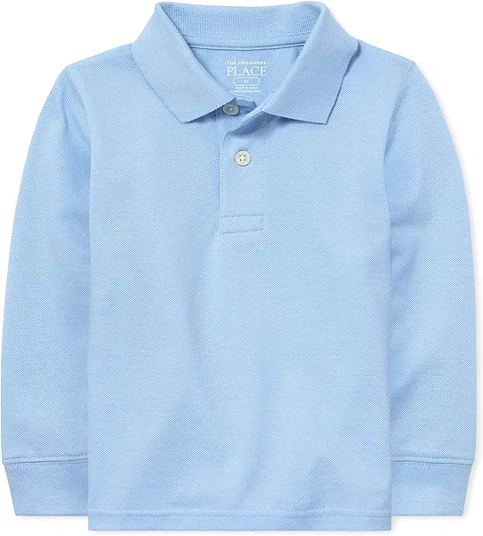 The Children'S Place Boys Long Sleeve Pique Polo